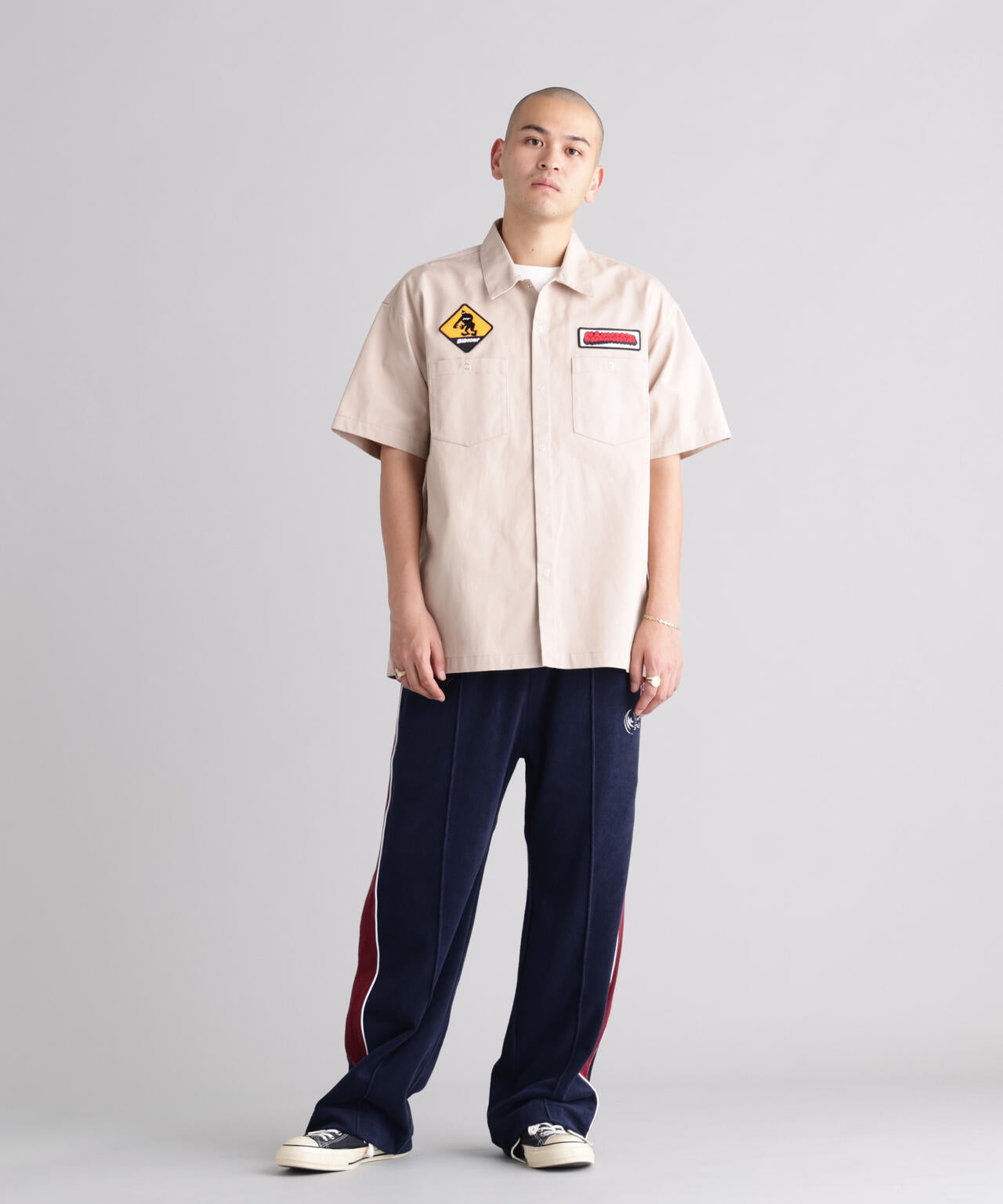 MANASTASH/マナスタッシュ/PATCHED LOGO WORK SHIRT
