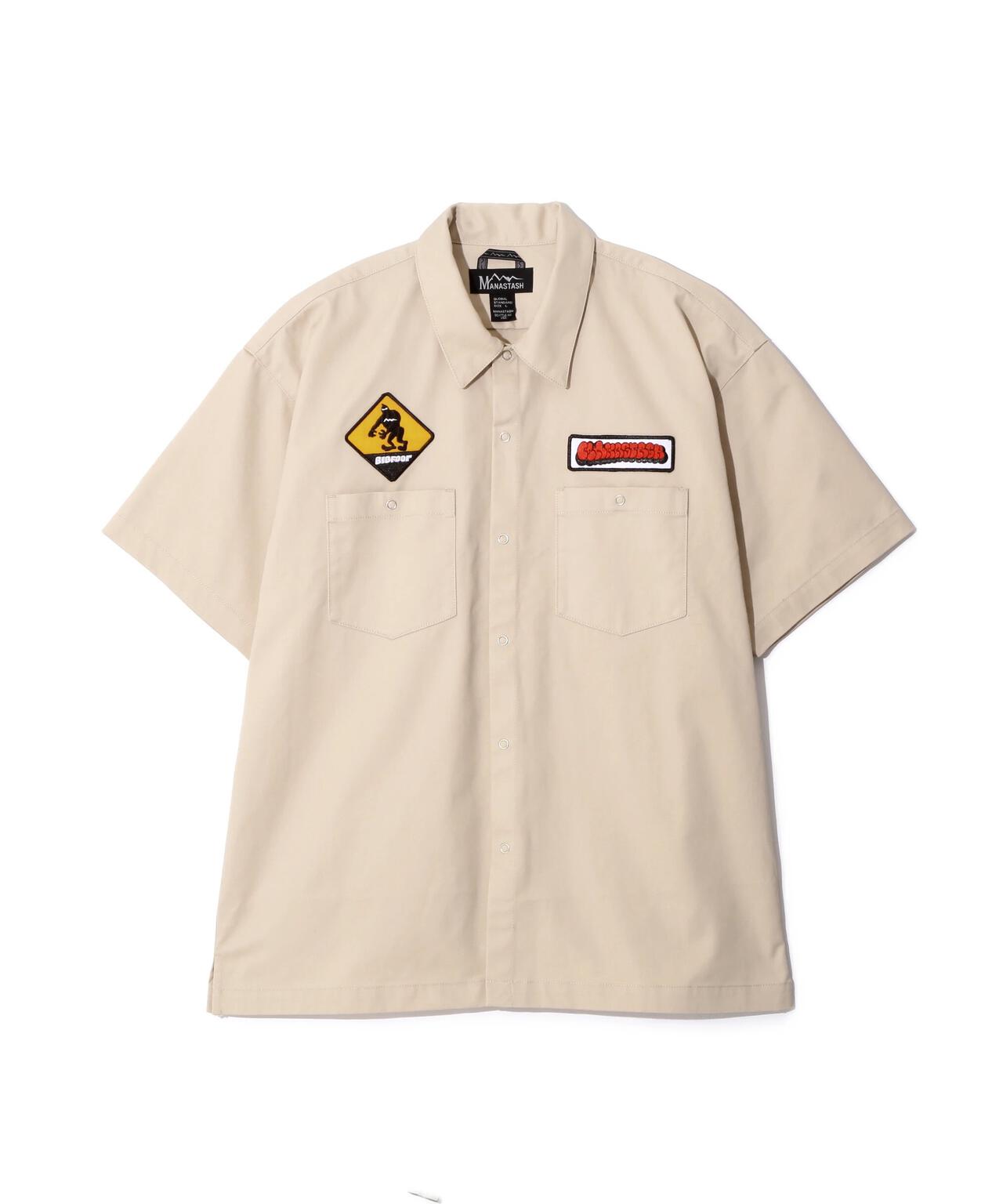 MANASTASH/マナスタッシュ/PATCHED LOGO WORK SHIRT