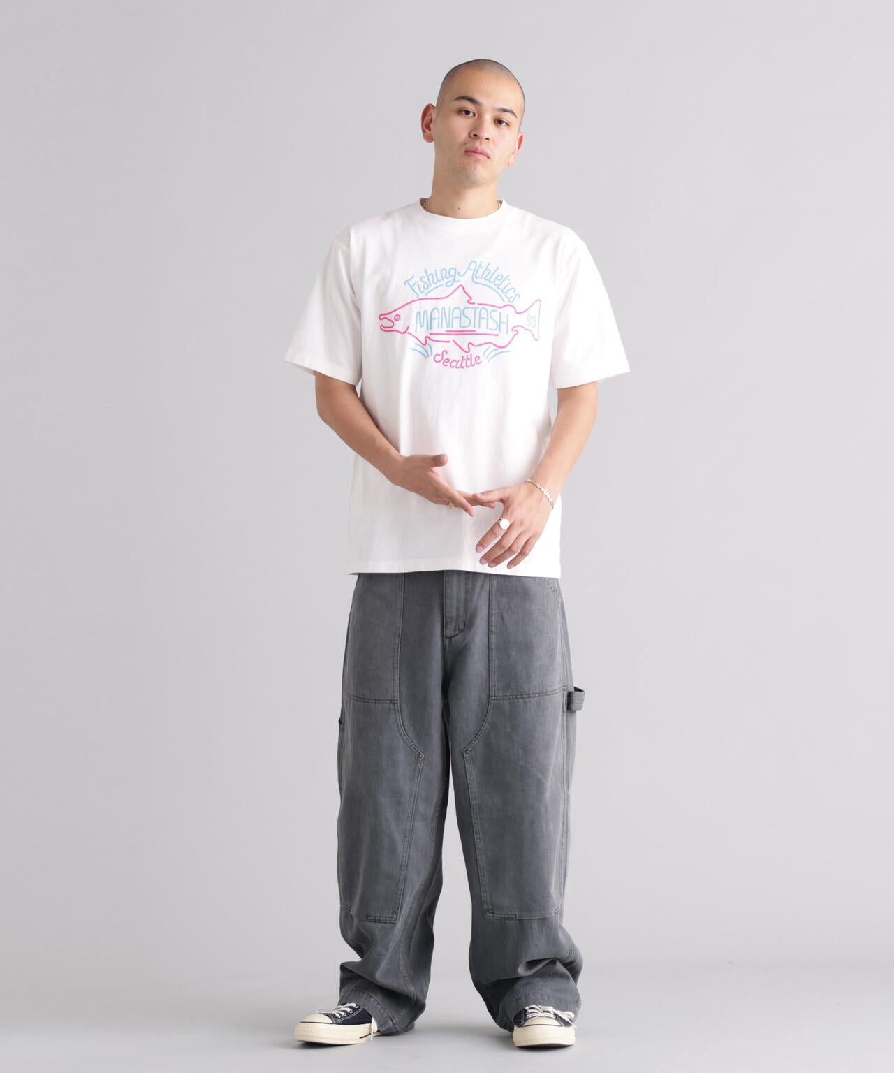 MANASTASH/マナスタッシュ/PUMICE TEE NEON SIGN