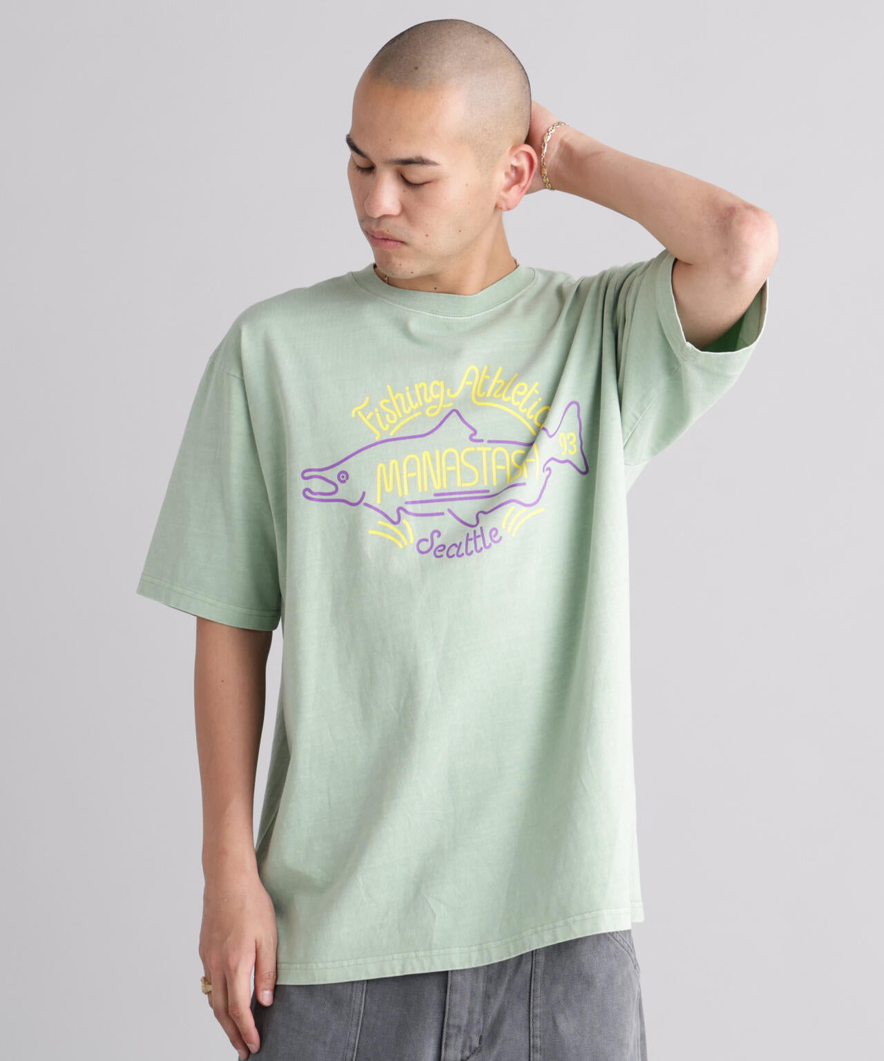 MANASTASH/マナスタッシュ/PUMICE TEE NEON SIGN