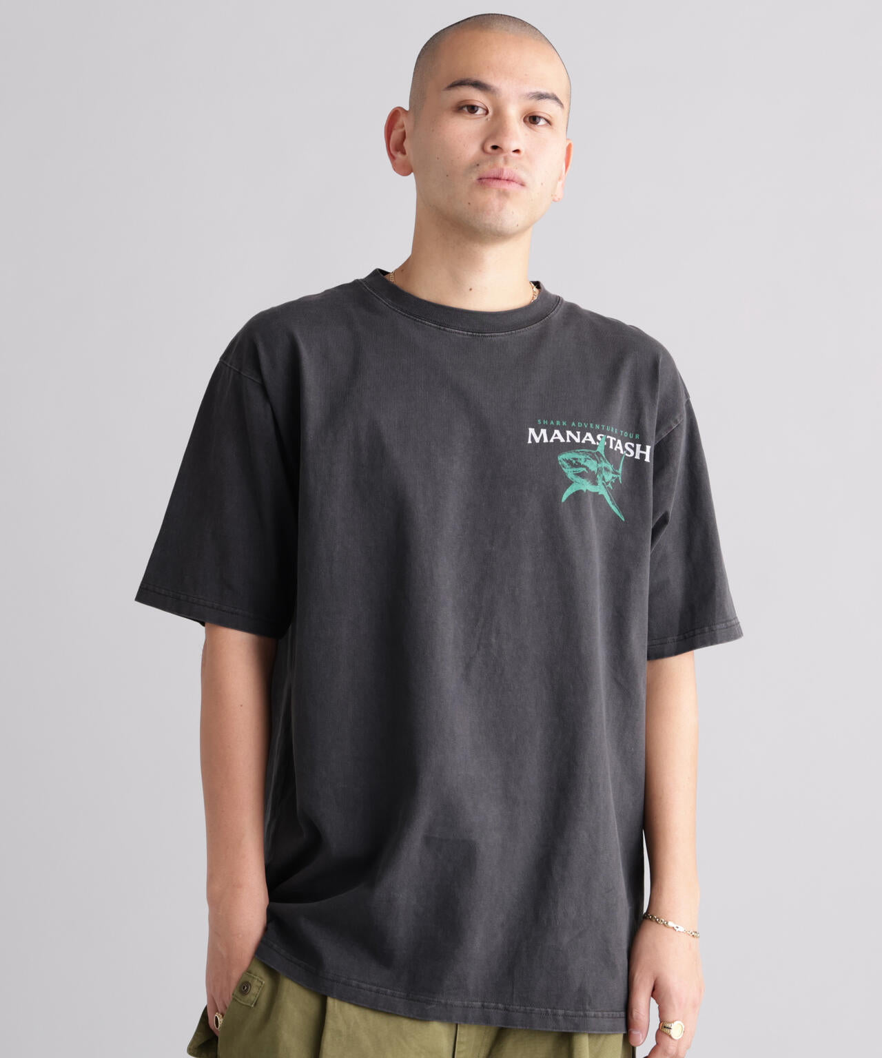 MANASTASH/マナスタッシュ/PUMICE TEE SHARK