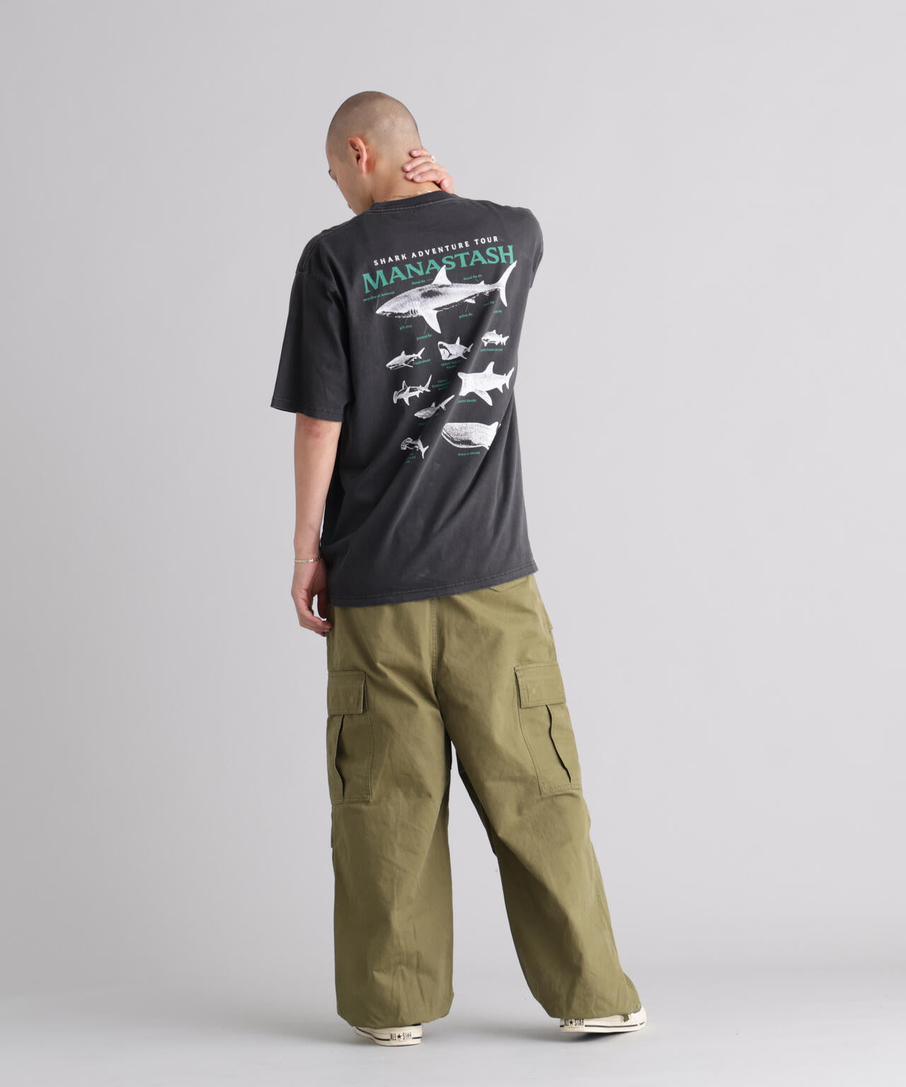 MANASTASH/マナスタッシュ/PUMICE TEE SHARK