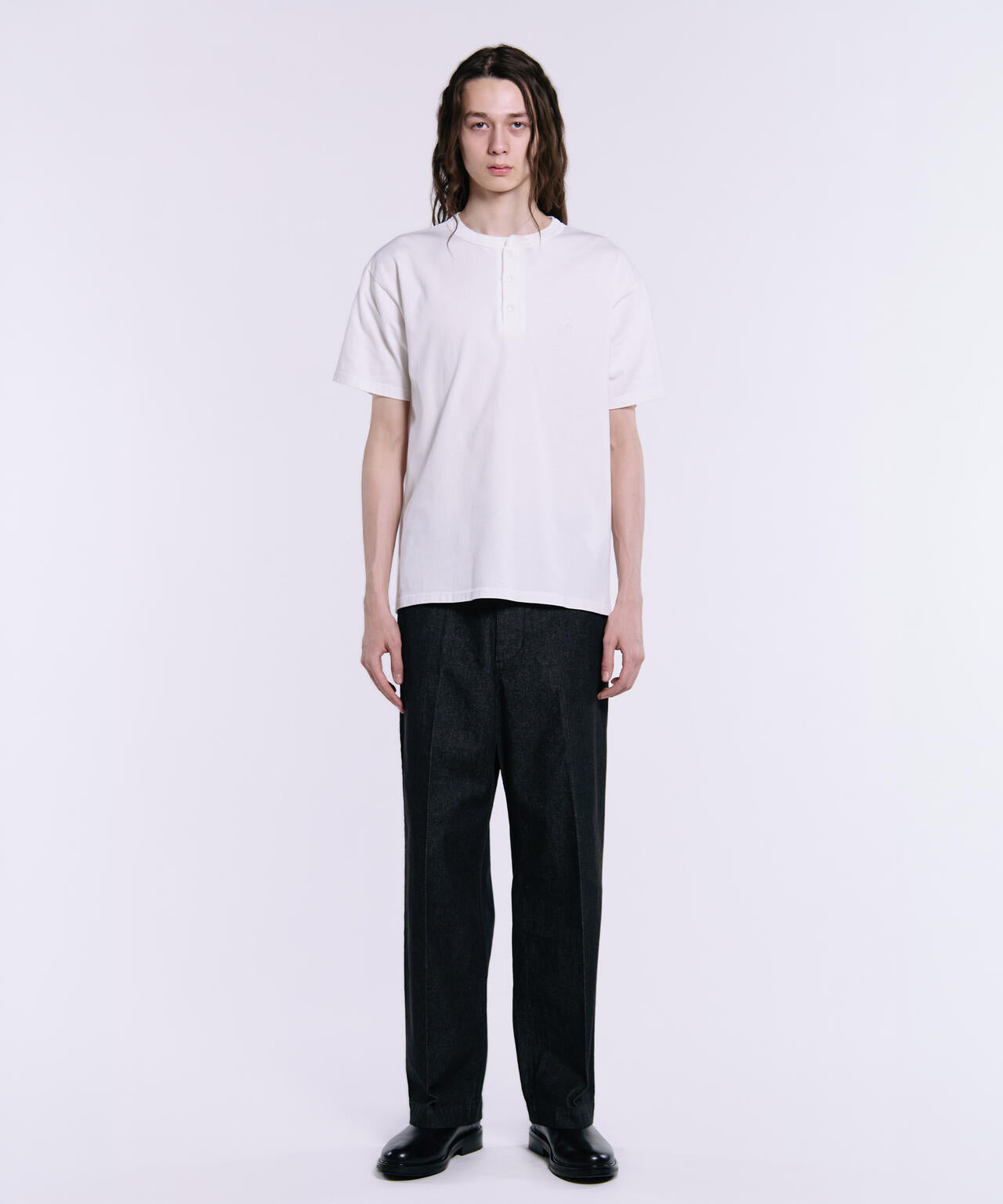 SNOW WASH SS HENLEY NECK T-SHIRT