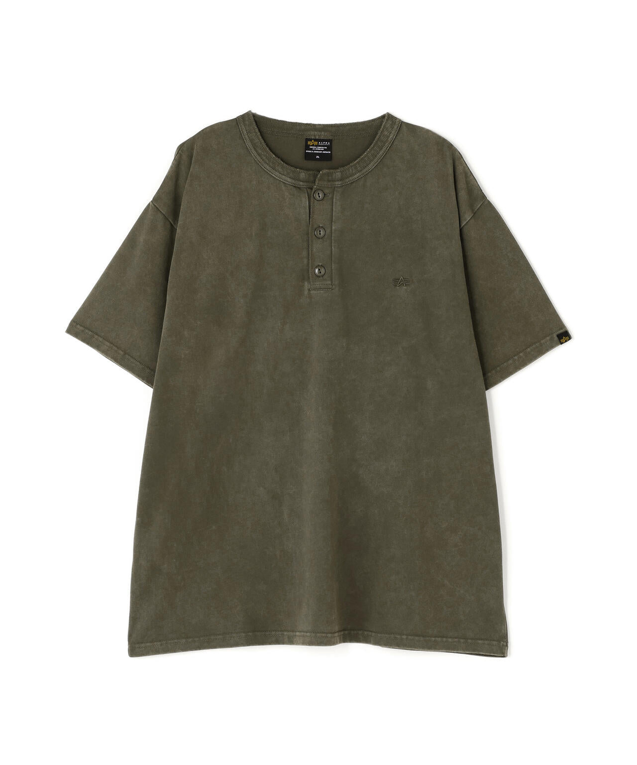 SNOW WASH SS HENLEY NECK T-SHIRT