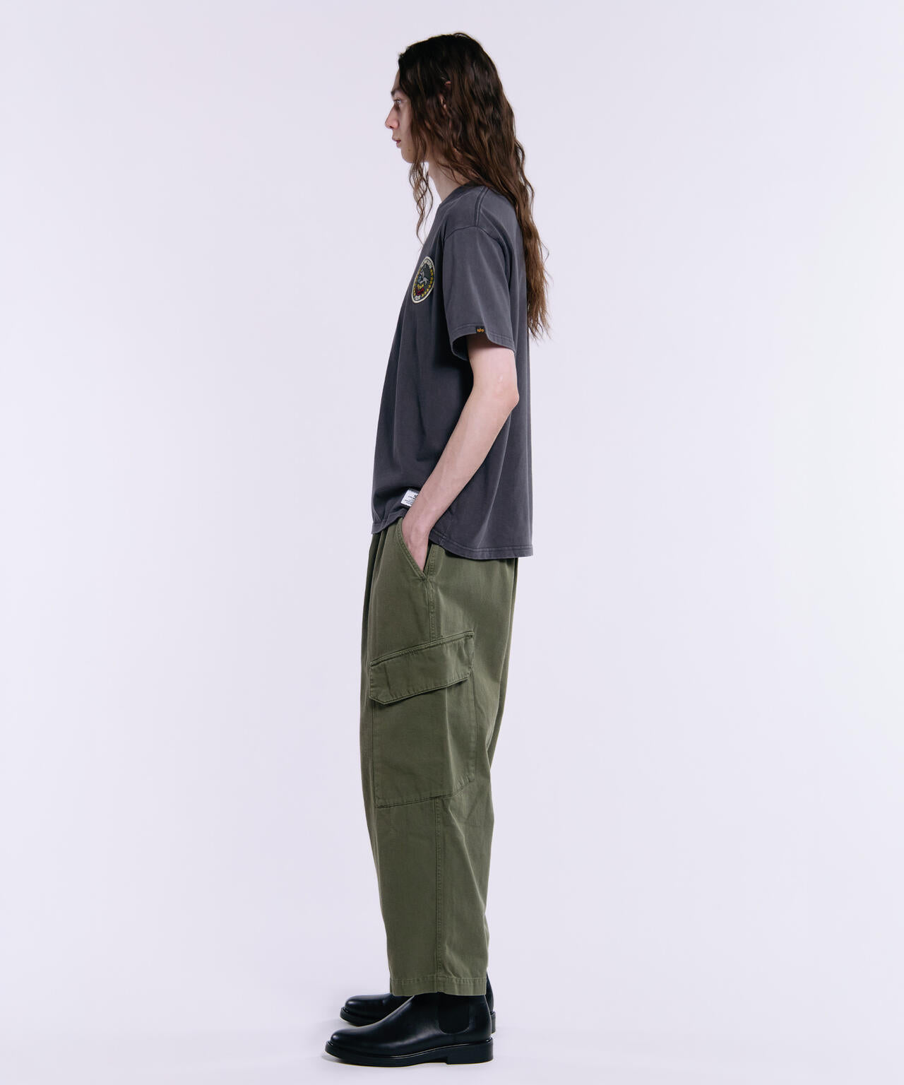 MILITARY EMBLEM PATCH T‐SHIRT