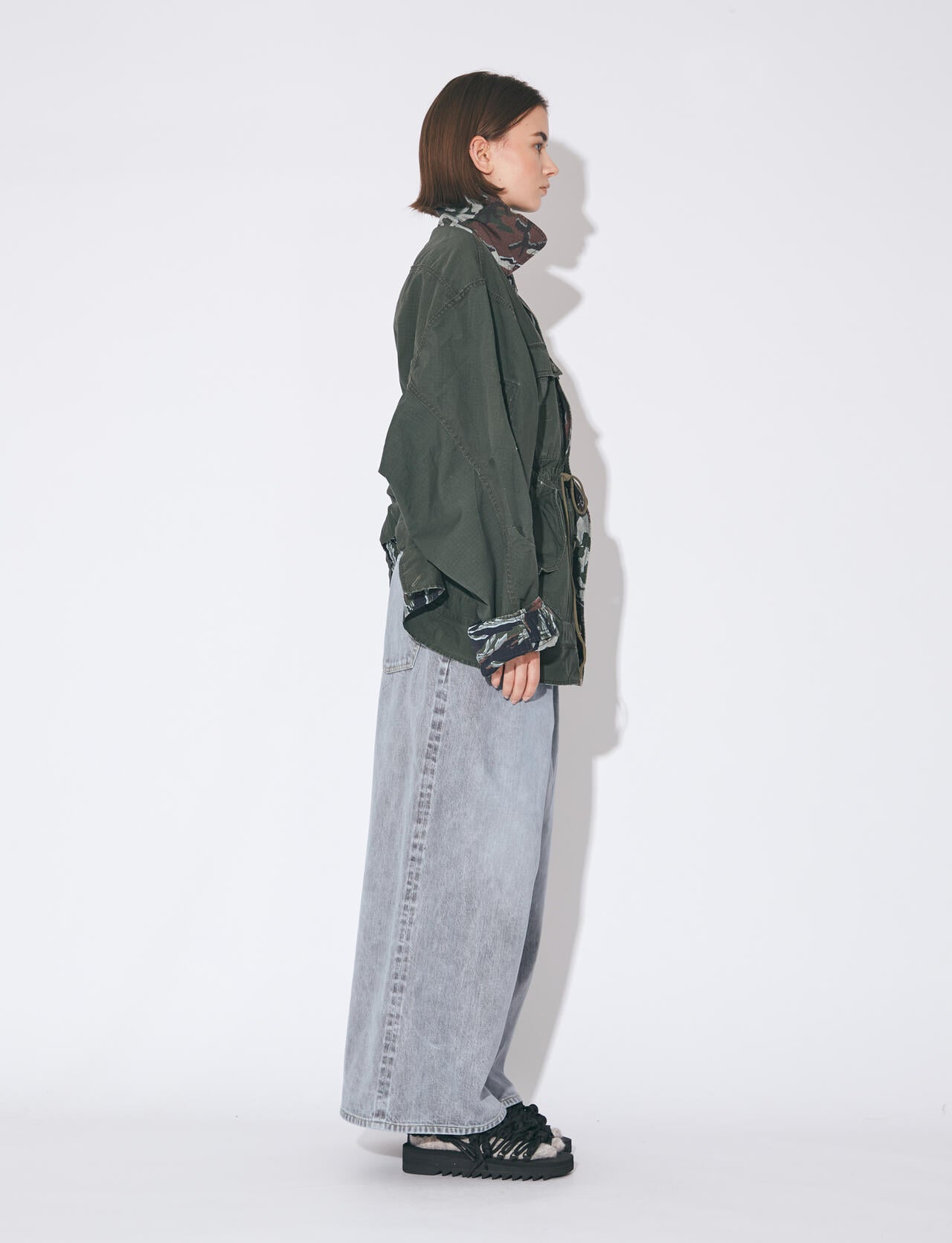 beautiful people × Alpha｜double-end camouflage field jacket