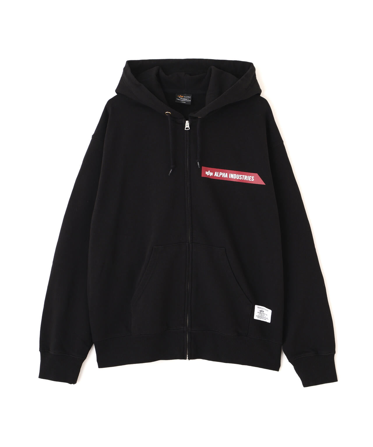 ALPHA RED RIBBON ZIP HOODIE