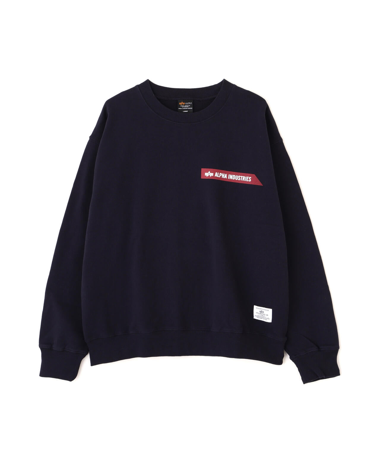 ALPHA RED RIBBON CREW SWEAT