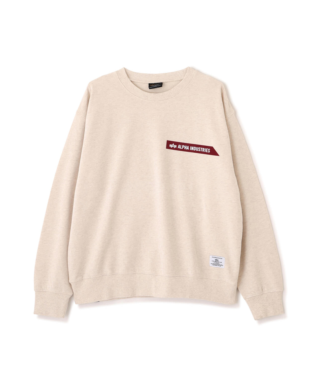 ALPHA RED RIBBON CREW SWEAT
